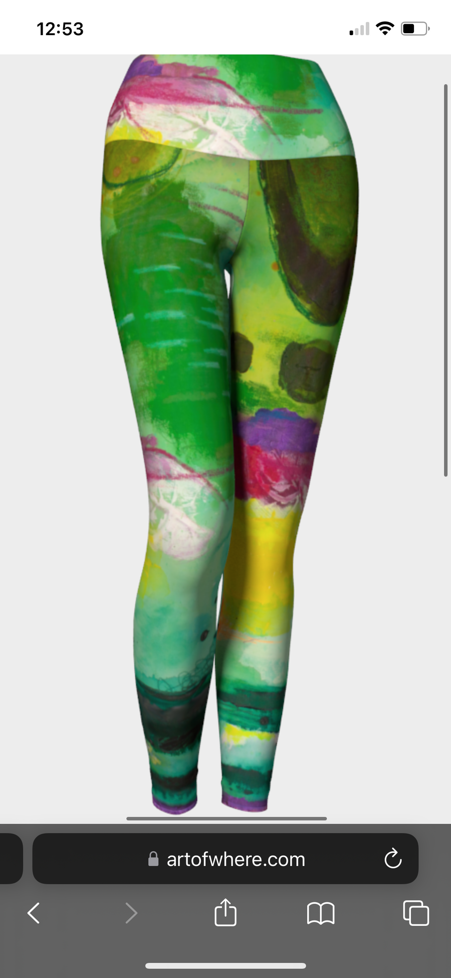 GREEN MOLECULE PRINTED LEGGINGS