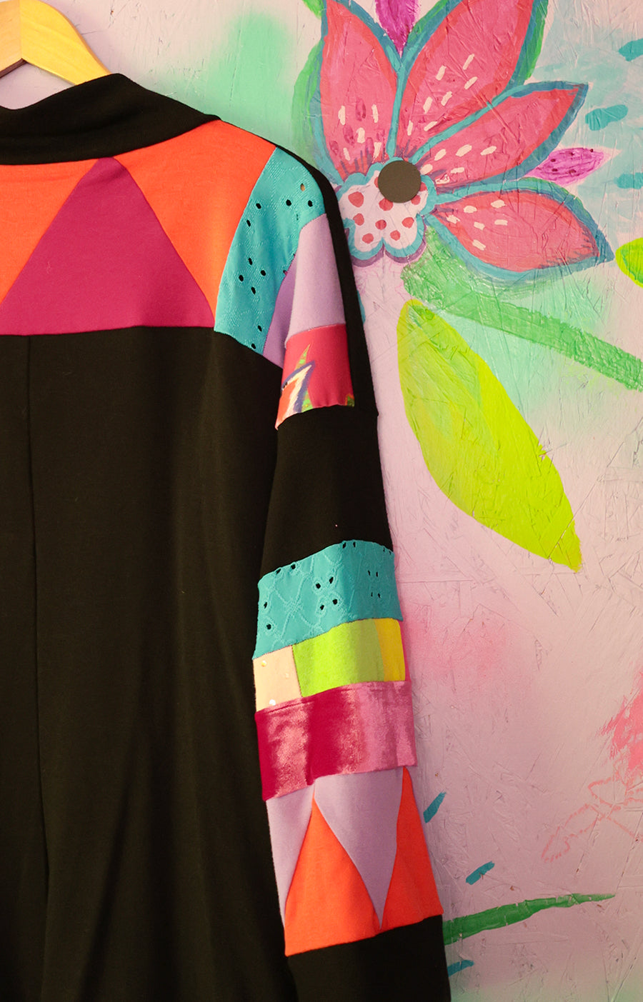VESTE PATCHWORK NOIR-COULEURS P\M :::
