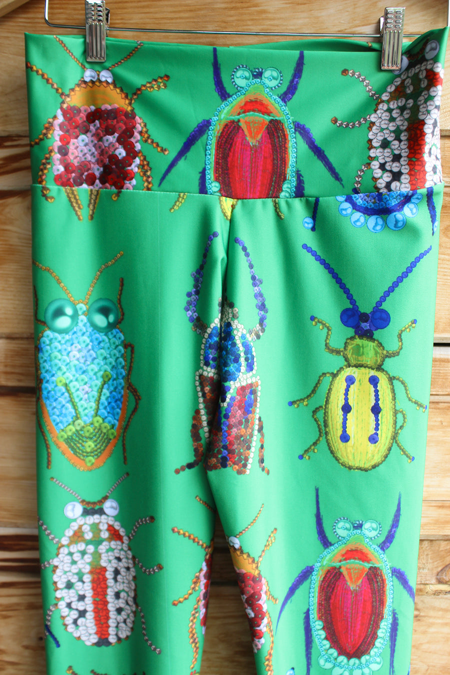 LEGGING VERT INSECTES COLORÉS