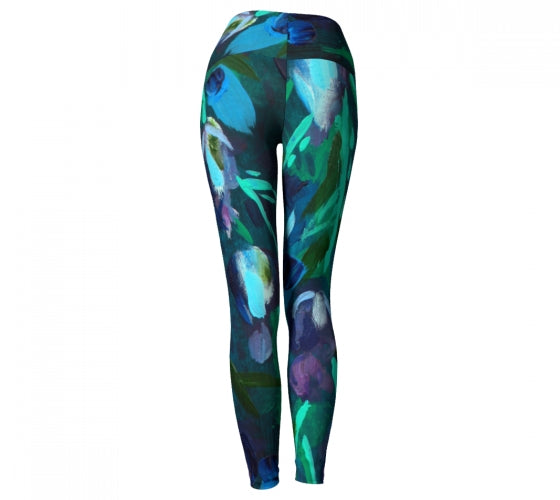 LEGGING IMPRIMÉ-MAUVE-VERT-BLEU