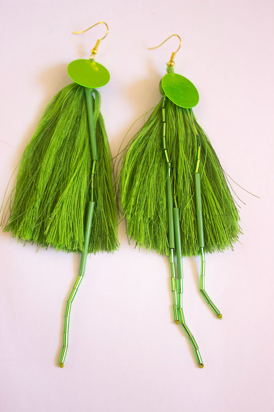 BOUCLE D'OREILLE VERTE