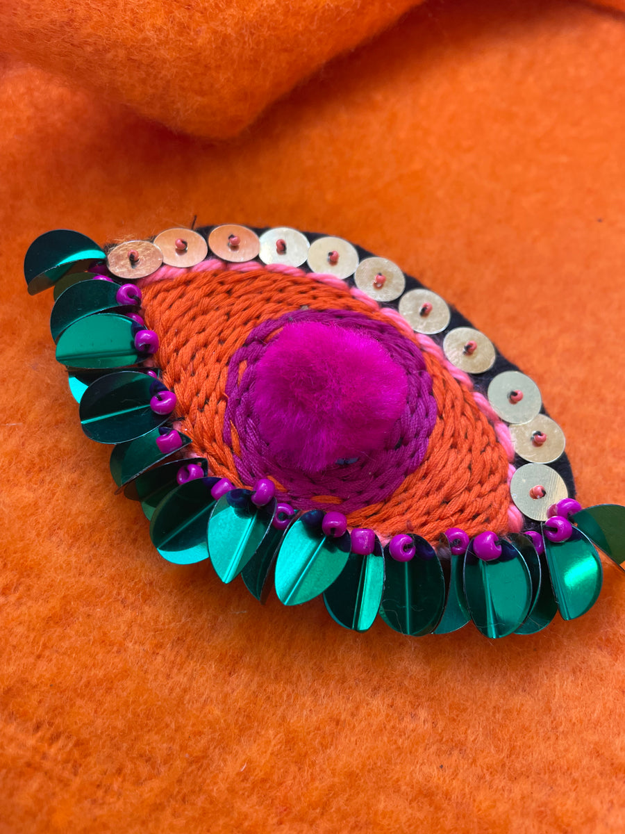 ORANGE AND PINK COLOR PIN