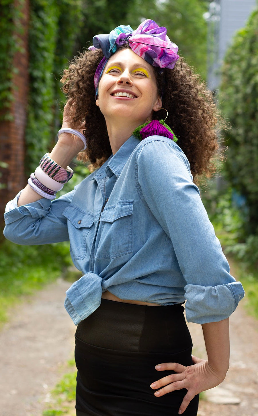 TRANSPARENT PRINTED SCARF